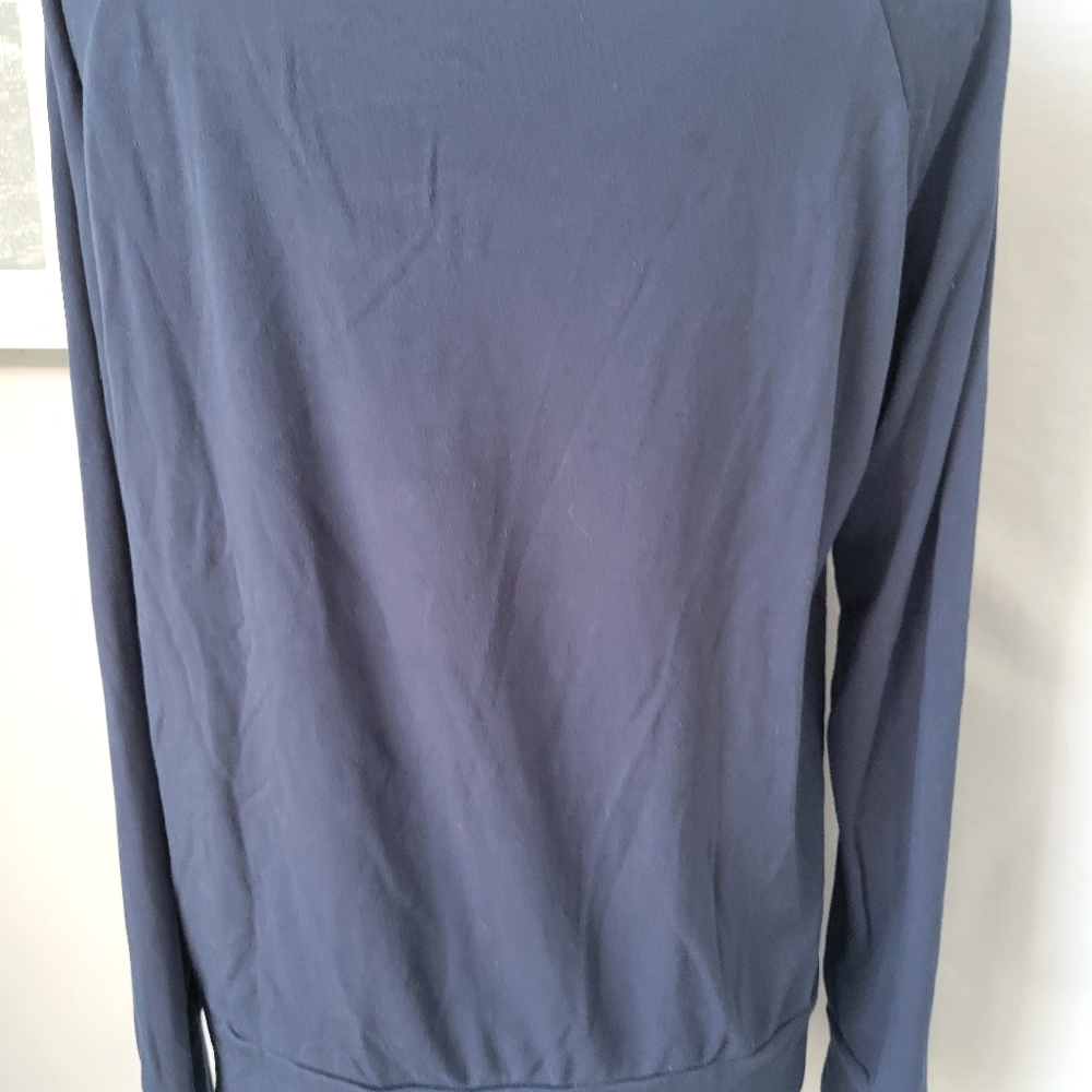 Cozy Earth Brushed Bamboo Soft Pullover Long Sleeve Crew Sweatshirt Navy S - Picture 9 of 14
